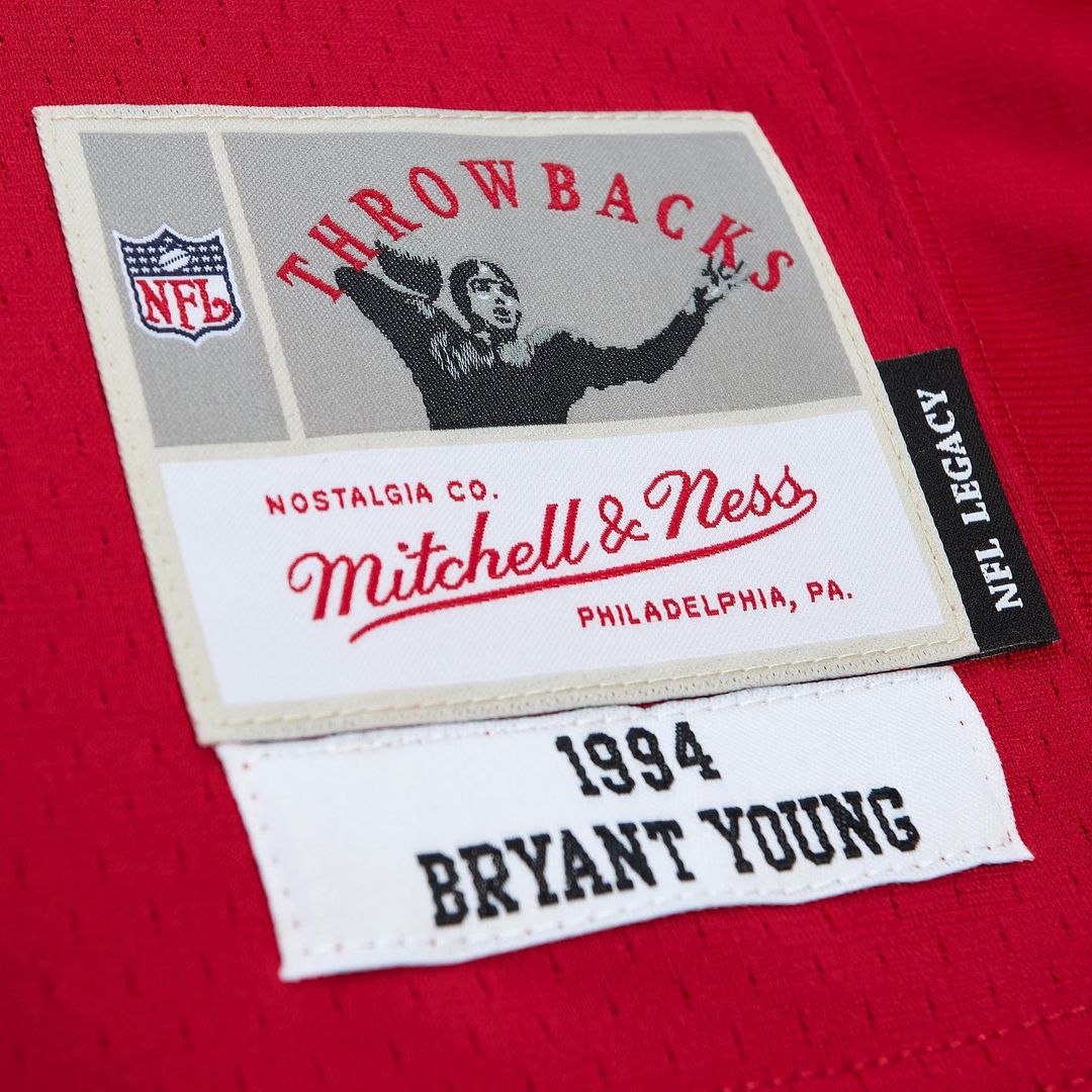 Men's San Francisco 49ers Bryant Young Mitchell & Ness White Legacy Replica Jersey