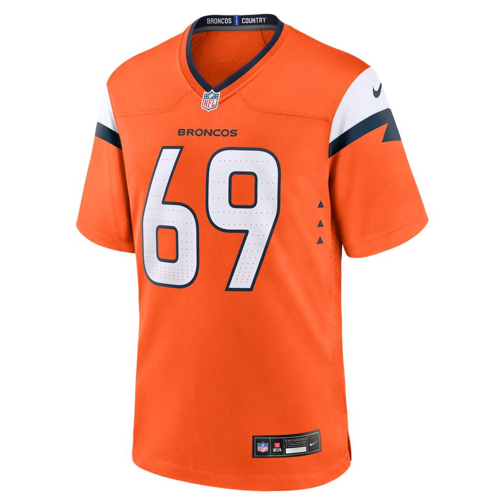 Men's Denver Broncos Mike McGlinchey Nike  Orange Team Game Jersey