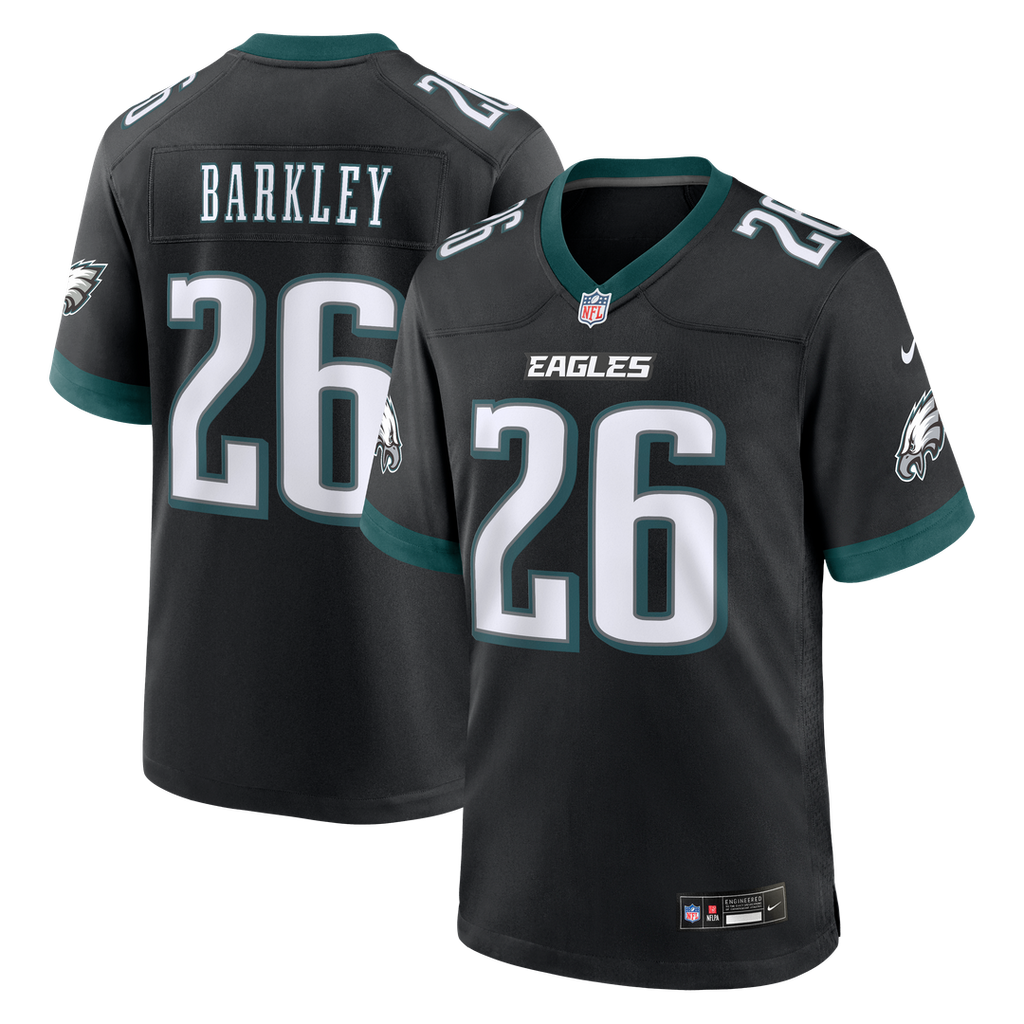 Men's Philadelphia Eagles Saquon Barkley Nike  Black Alternate Game Jersey