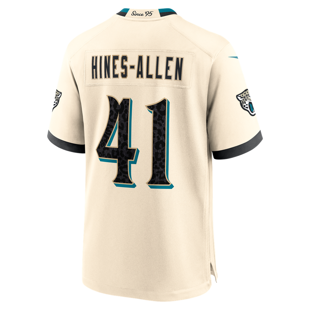 Men's Jacksonville Jaguars Josh Hines-Allen Nike Natural 2026 Rivalries Collection Game Jersey