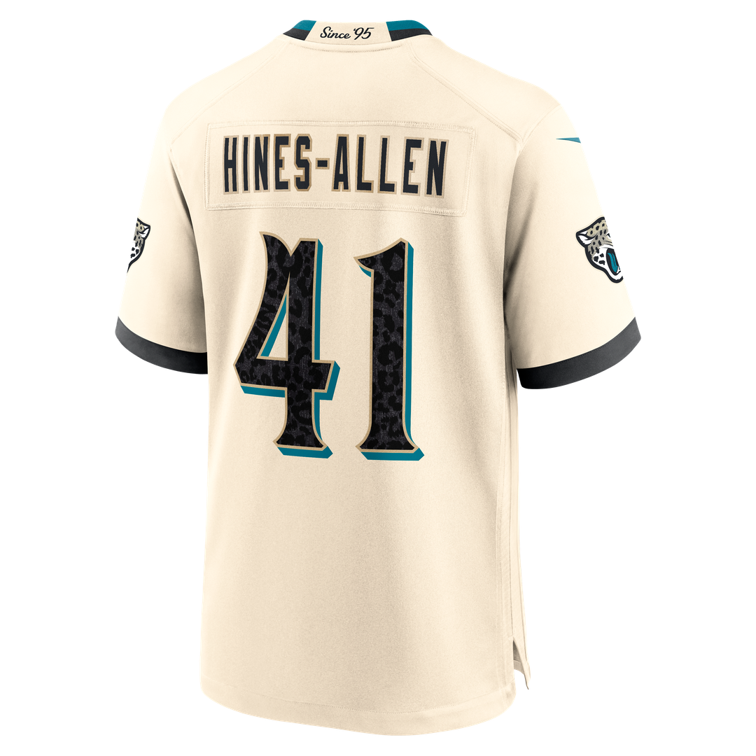Men's Jacksonville Jaguars Josh Hines-Allen Nike Natural 2026 Rivalries Collection Game Jersey