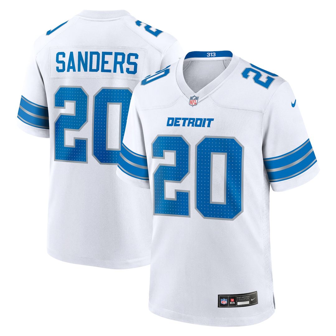 Men's Detroit Lions Barry Sanders Nike Blue Retired Player Game Jersey
