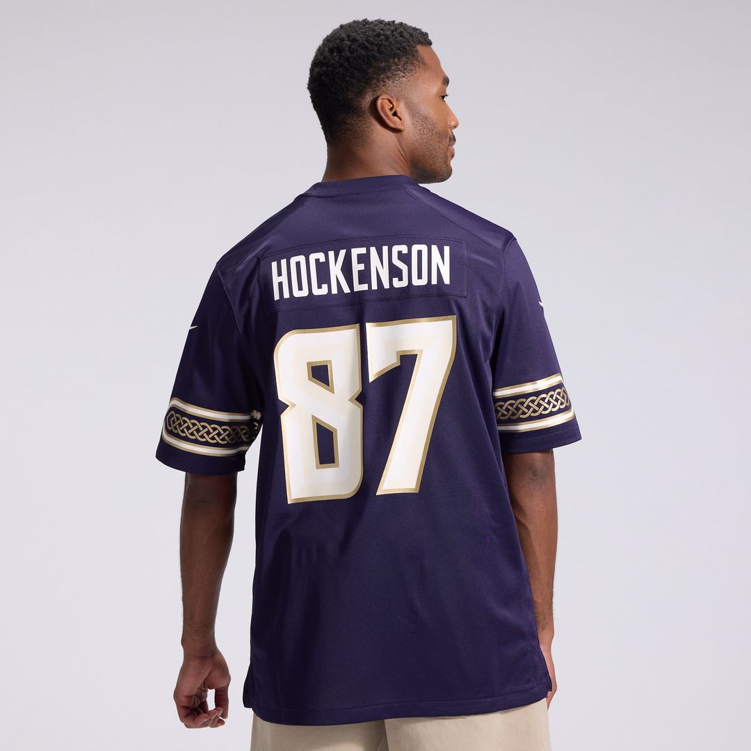 Men's Minnesota Vikings T.J. Hockenson Nike Purple 2026 Rivalries Collection Game Jersey