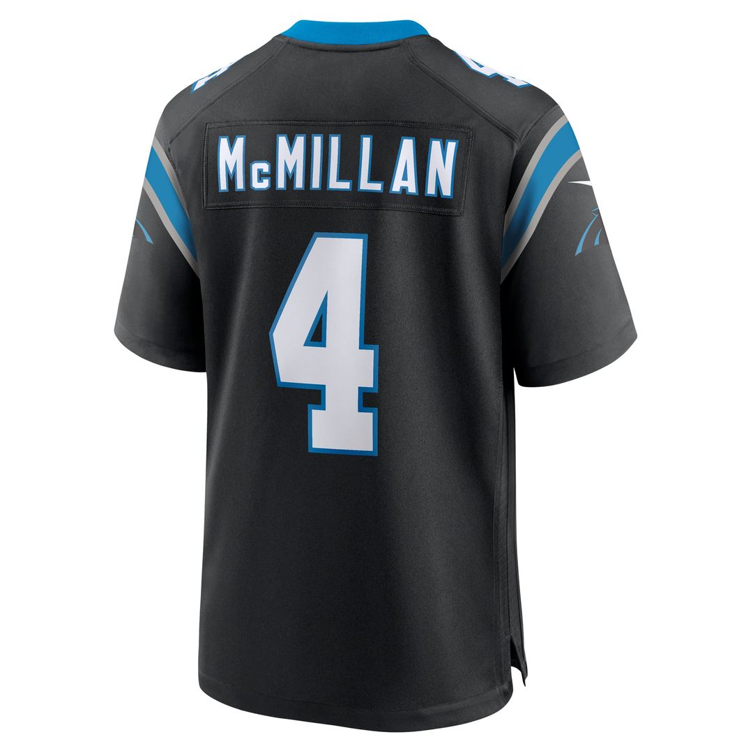 Men's Carolina Panthers Tetairoa McMillan Nike Black Team Game Jersey