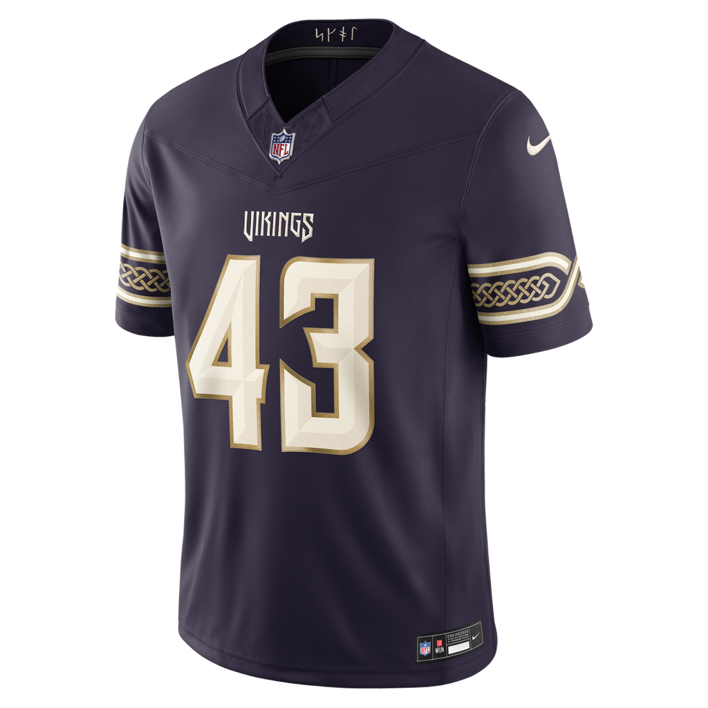 Men's Minnesota Vikings Andrew Van Ginkel Nike Purple 2026 Rivalries Collection Stitched Limited Jersey