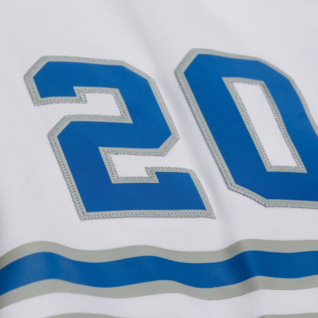 Men's Detroit Lions Barry Sanders Mitchell & Ness White 1989 Legacy Replica Player Jersey