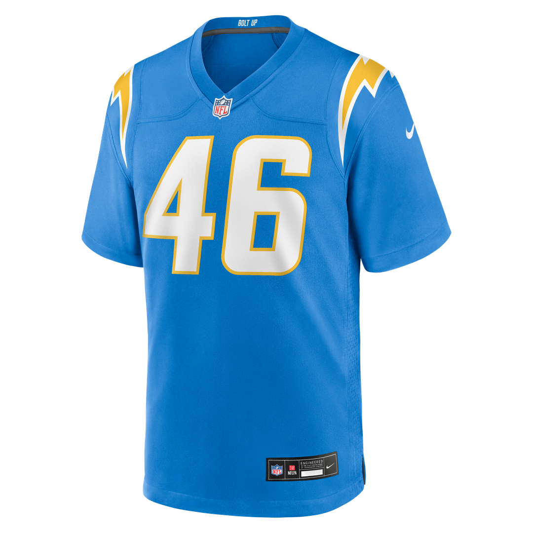 Men's Los Angeles Chargers Nikko Reed Nike  Powder Blue Team Game Jersey