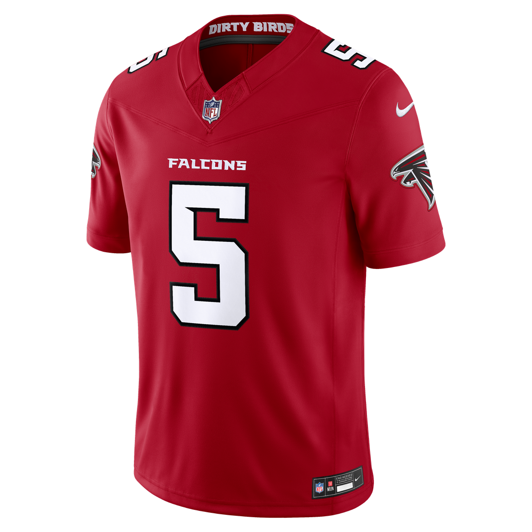 Men's Atlanta Falcons Drake London Nike Red Team Vapor F.U.S.E. Stitched Limited Jersey