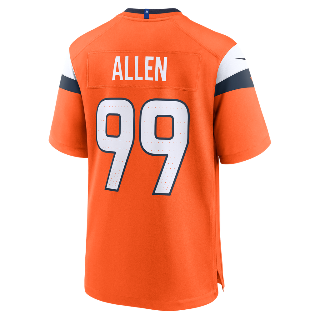 Men's Denver Broncos Zach Allen Nike  Orange Team Game Jersey