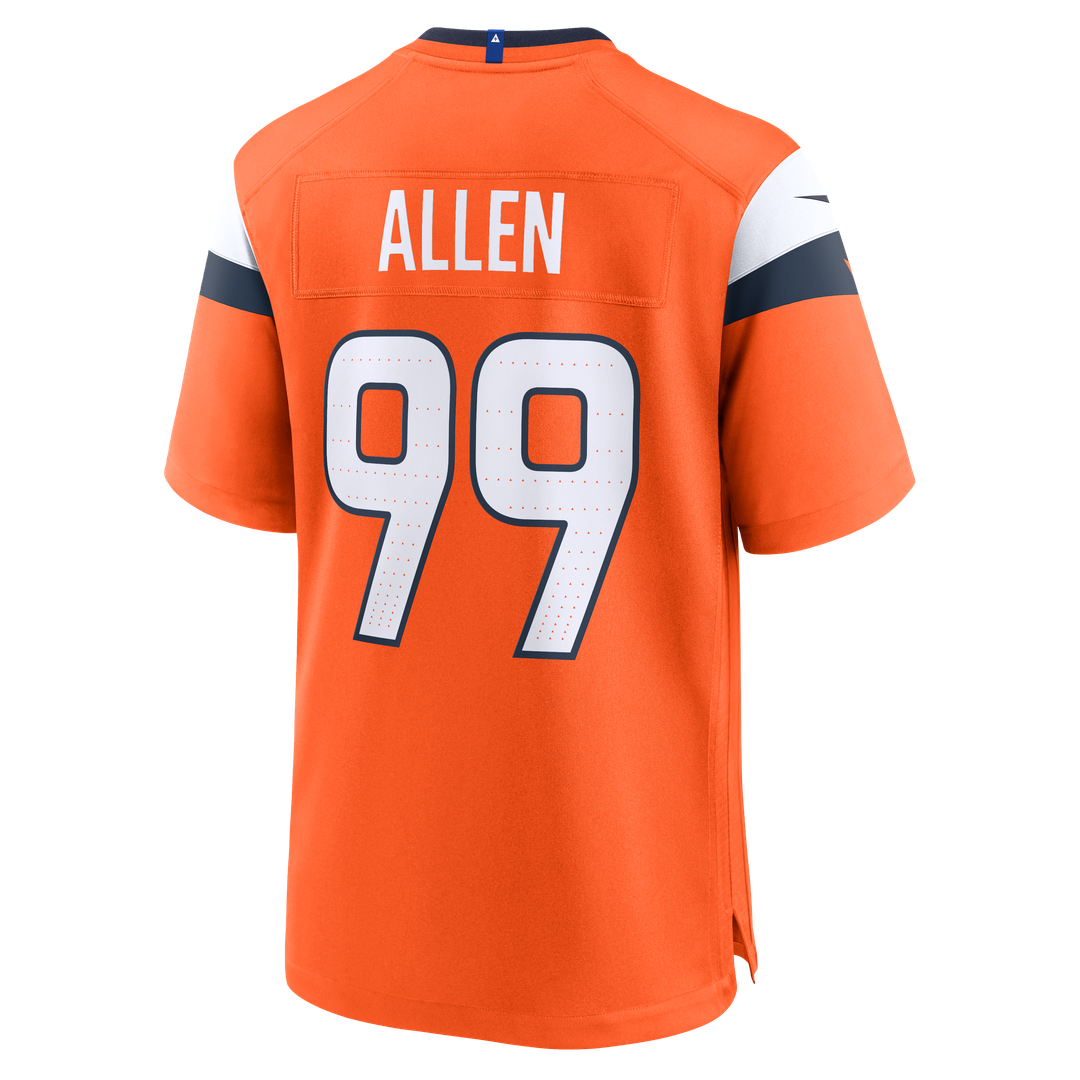 Men's Denver Broncos Zach Allen Nike  Orange Team Game Jersey