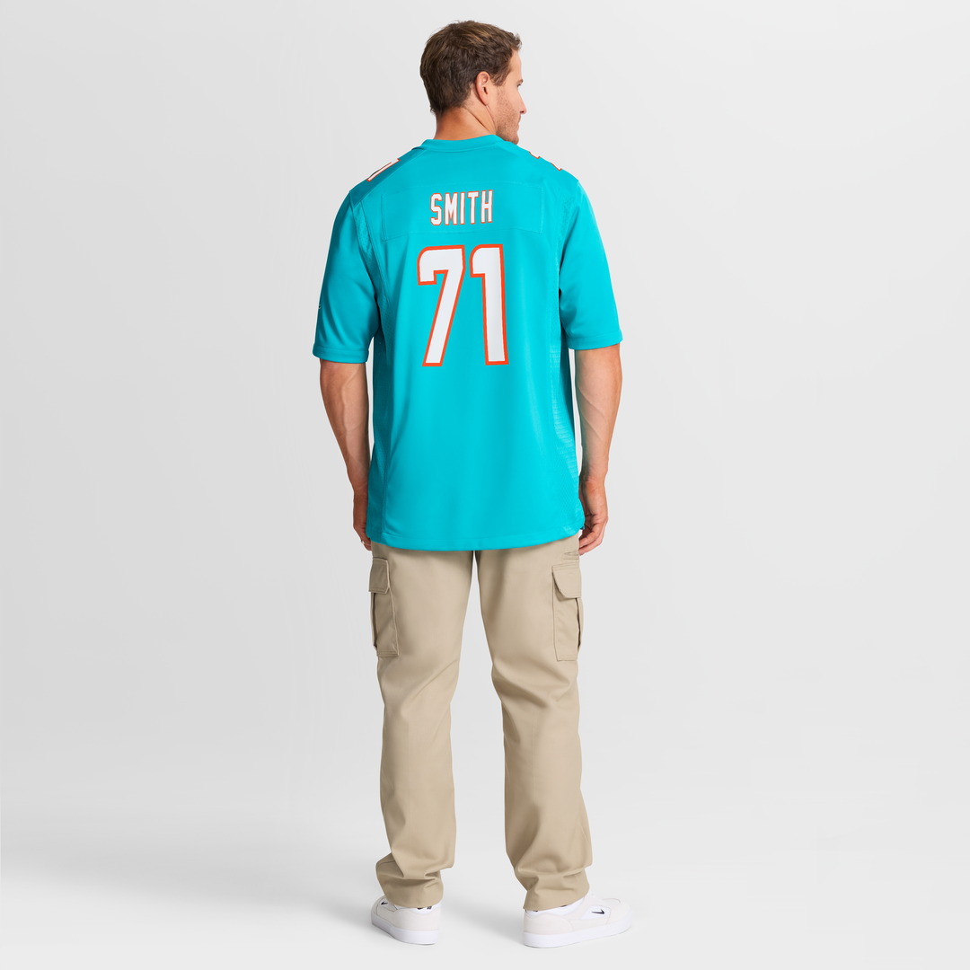 Men's Miami Dolphins Kion Smith Nike  Aqua  Game Jersey