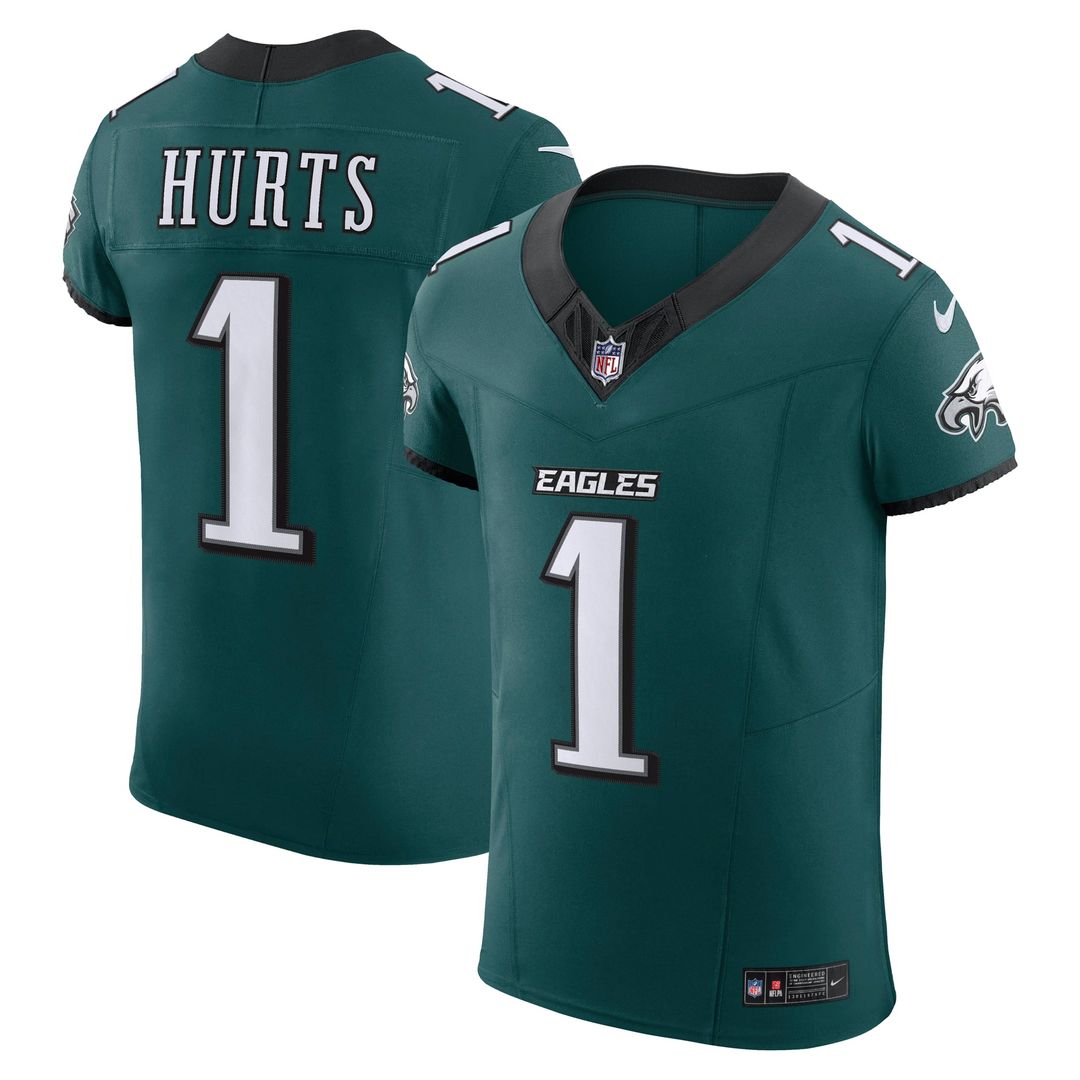 Men's Philadelphia Eagles Jalen Hurts Nike Midnight Green Team Vapor F.U.S.E. Elite Jersey