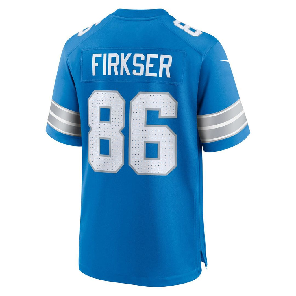Men's Detroit Lions Anthony Firkser Nike  Blue Team Game Jersey