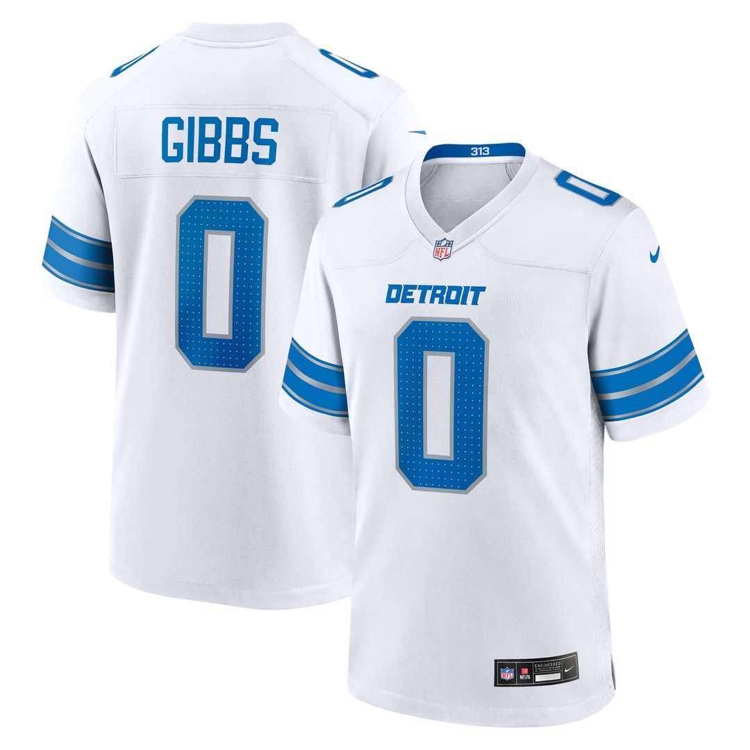Men's Detroit Lions Jahmyr Gibbs Nike Blue Game Player Jersey