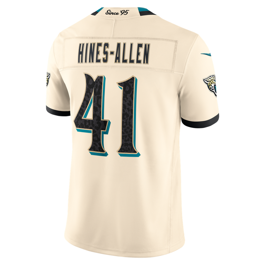 Men's Jacksonville Jaguars Josh Hines-Allen Nike Natural 2026 Rivalries Collection Stitched Limited Jersey