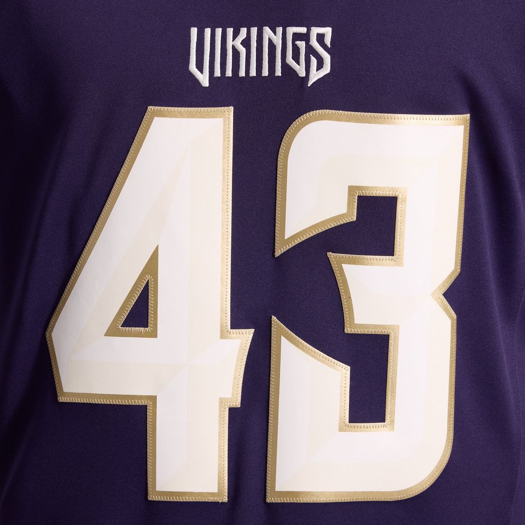Men's Minnesota Vikings Andrew Van Ginkel Nike Purple 2026 Rivalries Collection Stitched Limited Jersey