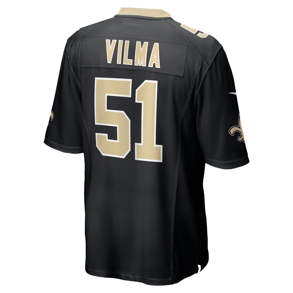 Men's New Orleans Saints Jonathan Vilma Nike Black Game Retired Player Jersey