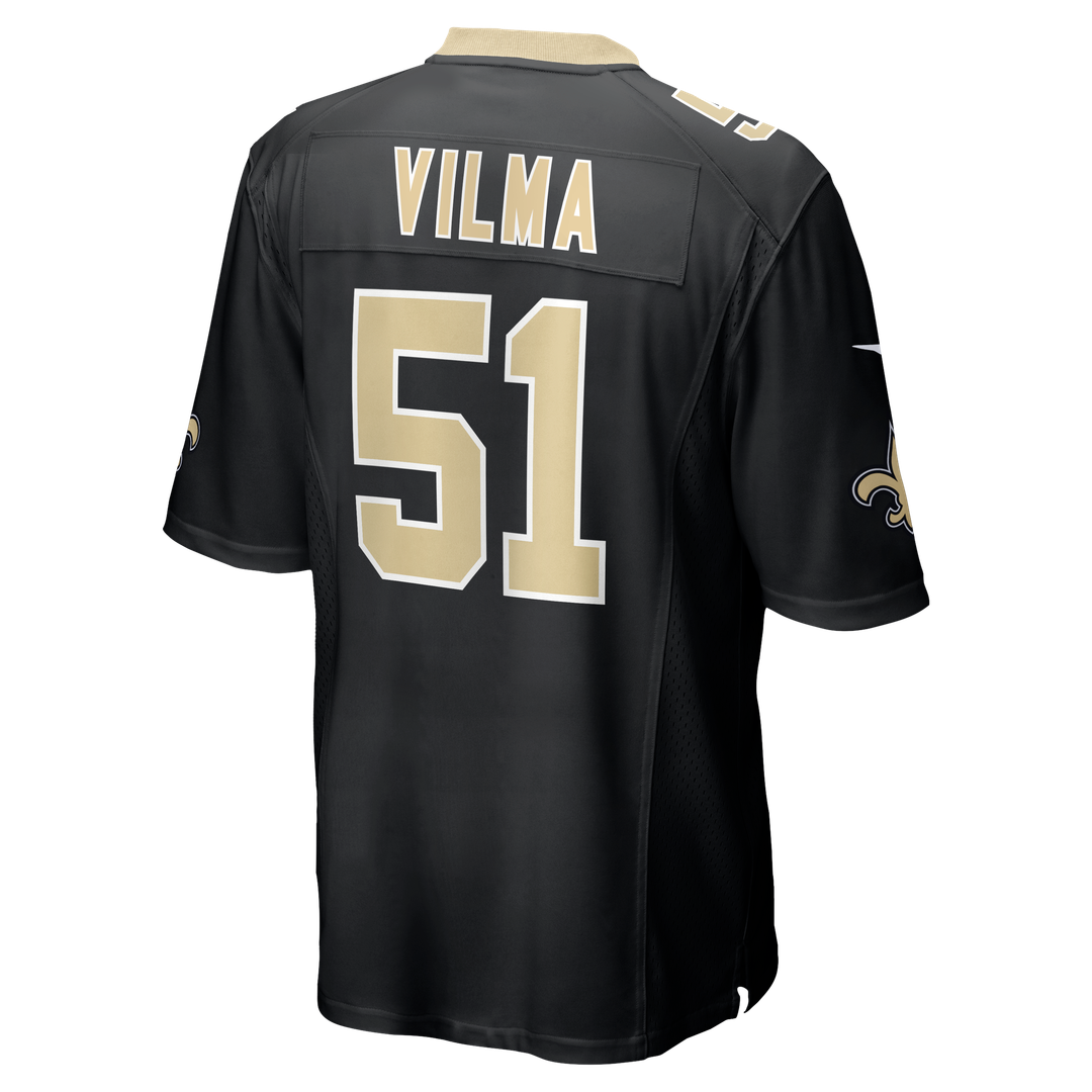 Men's New Orleans Saints Jonathan Vilma Nike Black Game Retired Player Jersey