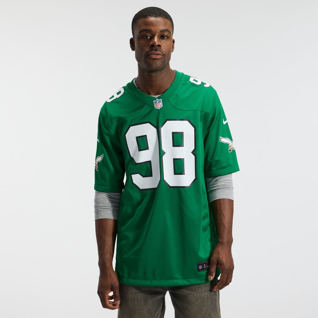 Men's Philadelphia Eagles Jalen Carter Nike  Midnight Green Team Game Jersey