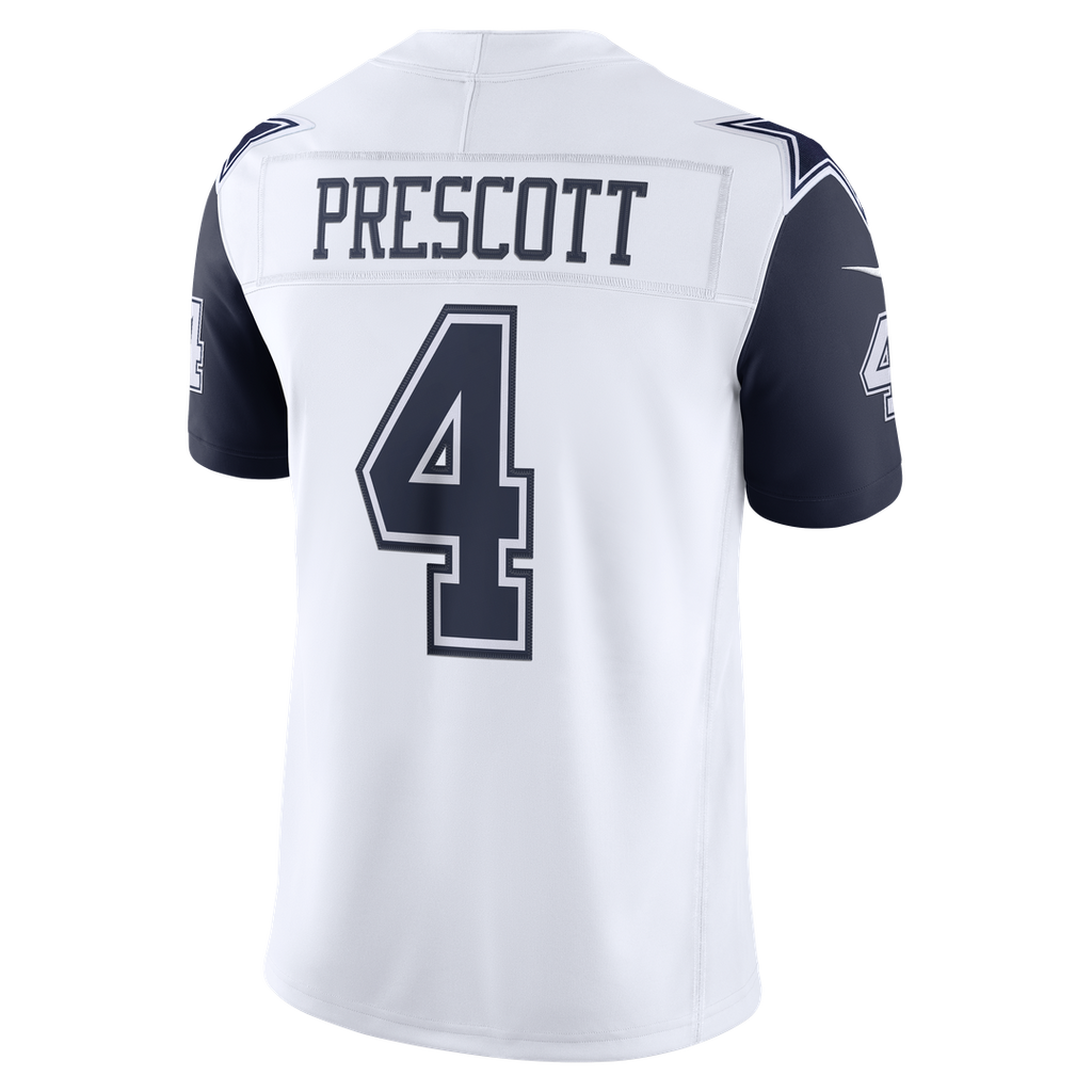 Men's Dallas Cowboys Dak Prescott Nike White Alternate Vapor F.U.S.E. Stitched Limited Jersey