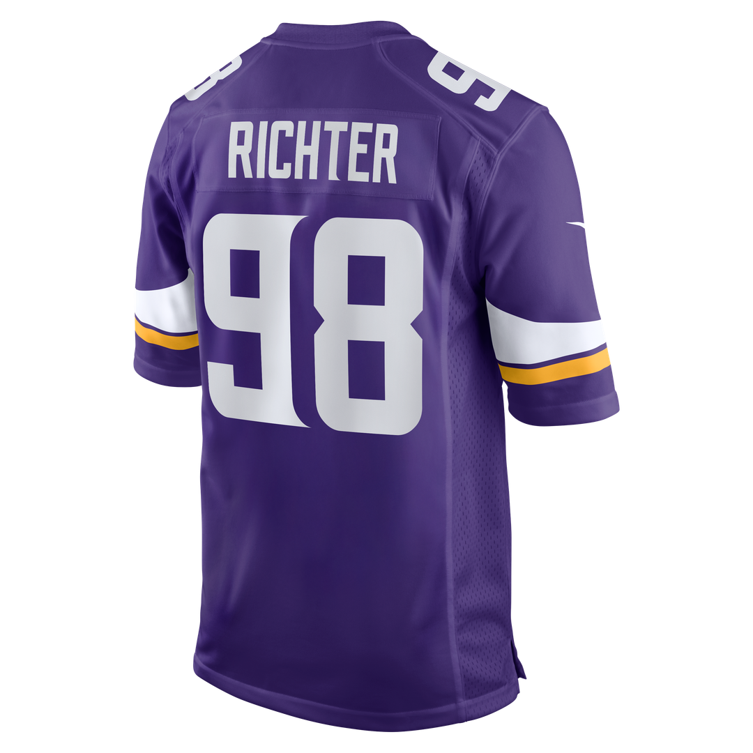 Men's Minnesota Vikings Bo Richter Nike  Purple Team Game Jersey