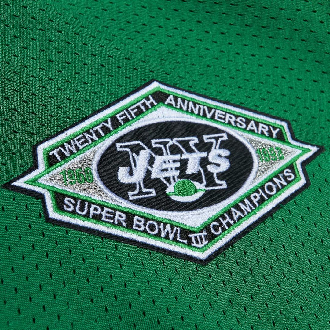 Men's New York Jets Boomer Esiason Mitchell & Ness Kelly Green 1993 Authentic Throwback Retired Player Pocket Jersey