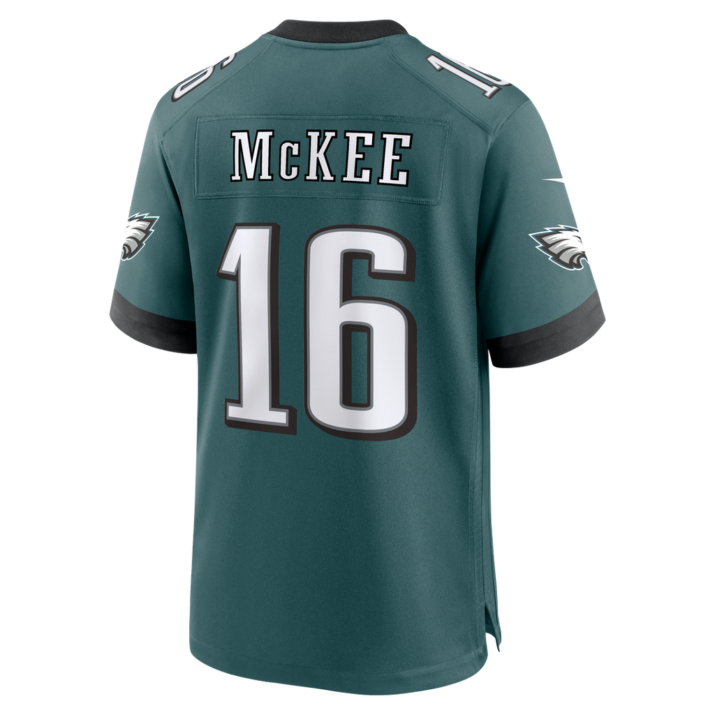 Men's Philadelphia Eagles Tanner McKee Nike  Midnight Green Team Game Jersey