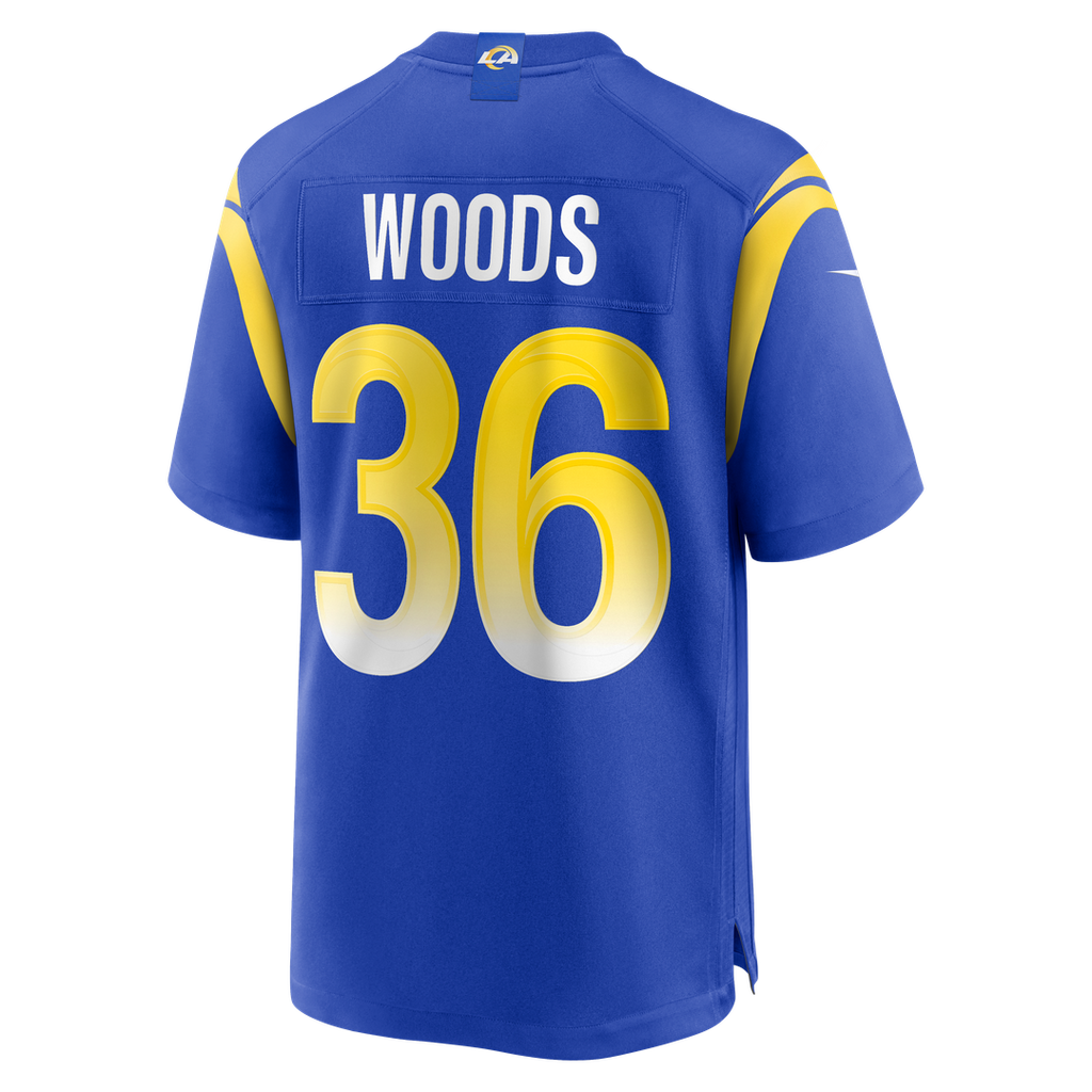 Men's Los Angeles Rams Charles Woods Nike  Royal Game Jersey