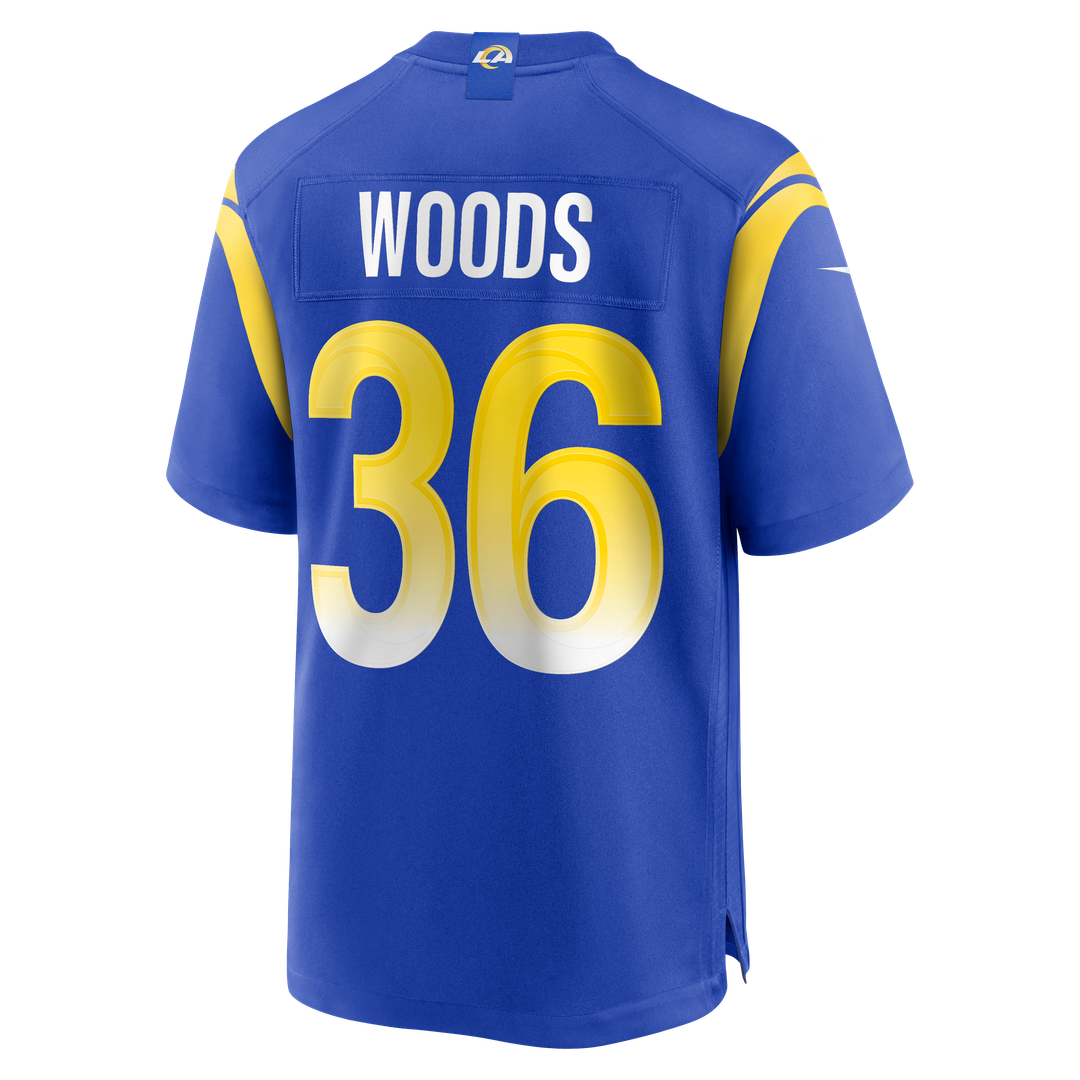 Men's Los Angeles Rams Charles Woods Nike  Royal Game Jersey