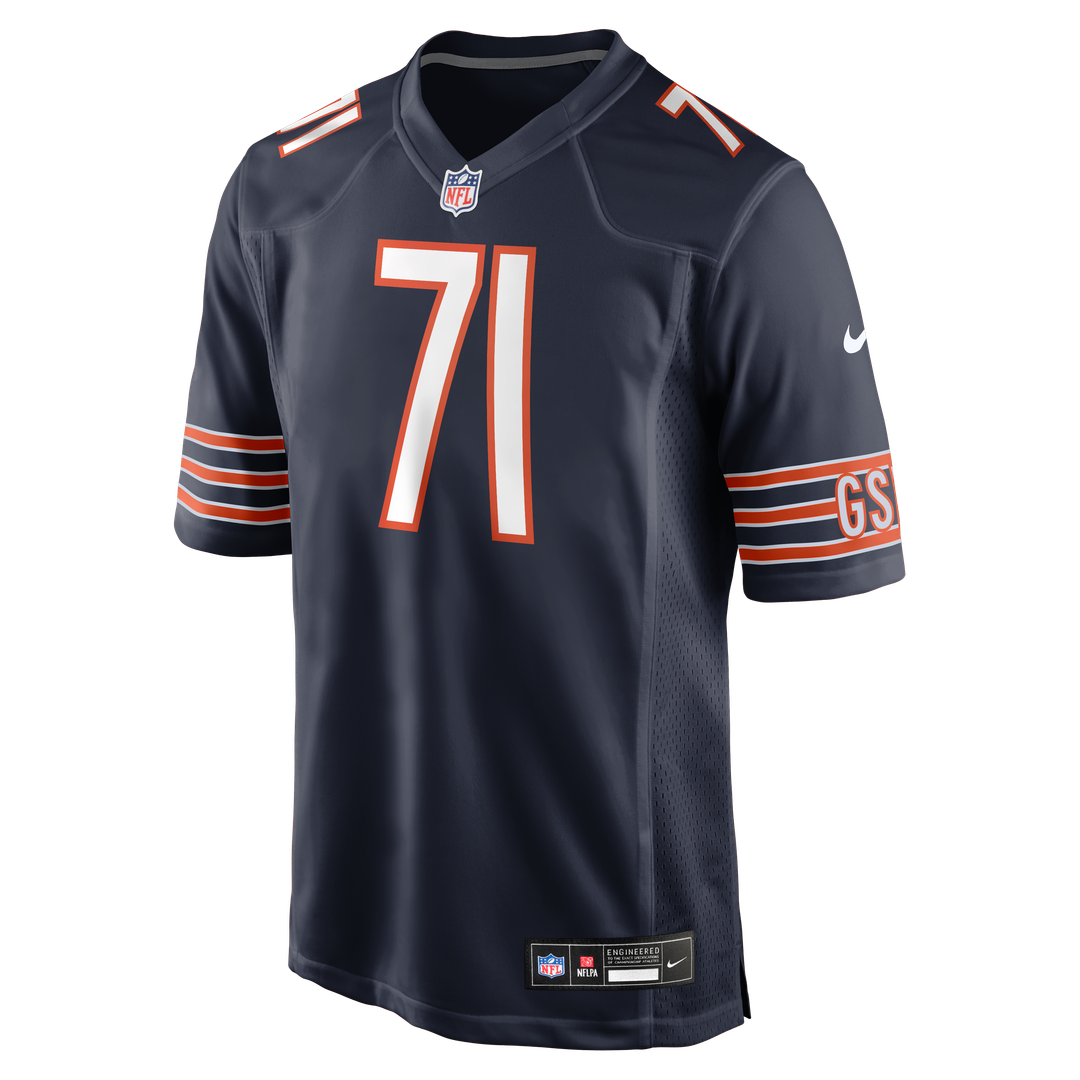 Men's Chicago Bears Jedrick Wills Jr. Nike  Navy Team Game Jersey