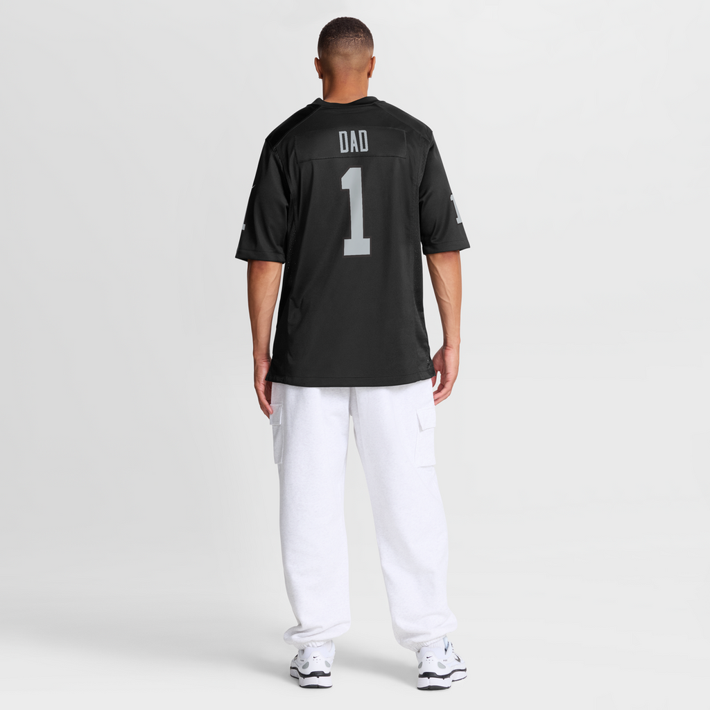 Men's Las Vegas Raiders Number 1 Dad Nike Black Game Jersey
