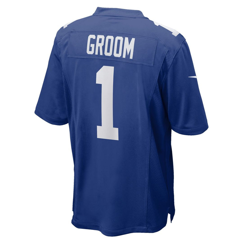 Men's New York Giants Number 1 Groom Nike Royal Game Jersey