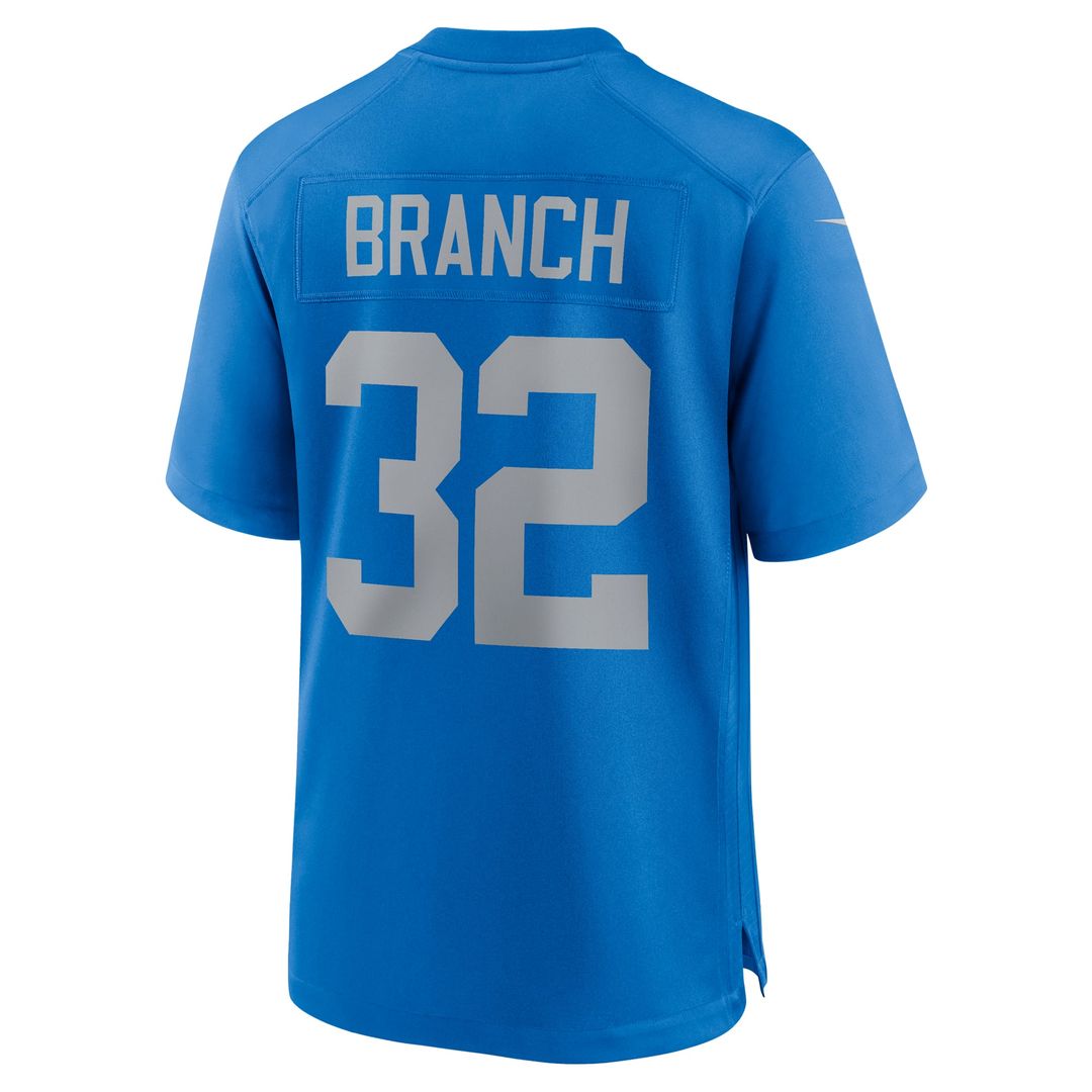 Men's Detroit Lions Brian Branch Nike  Blue Alternate Game Jersey