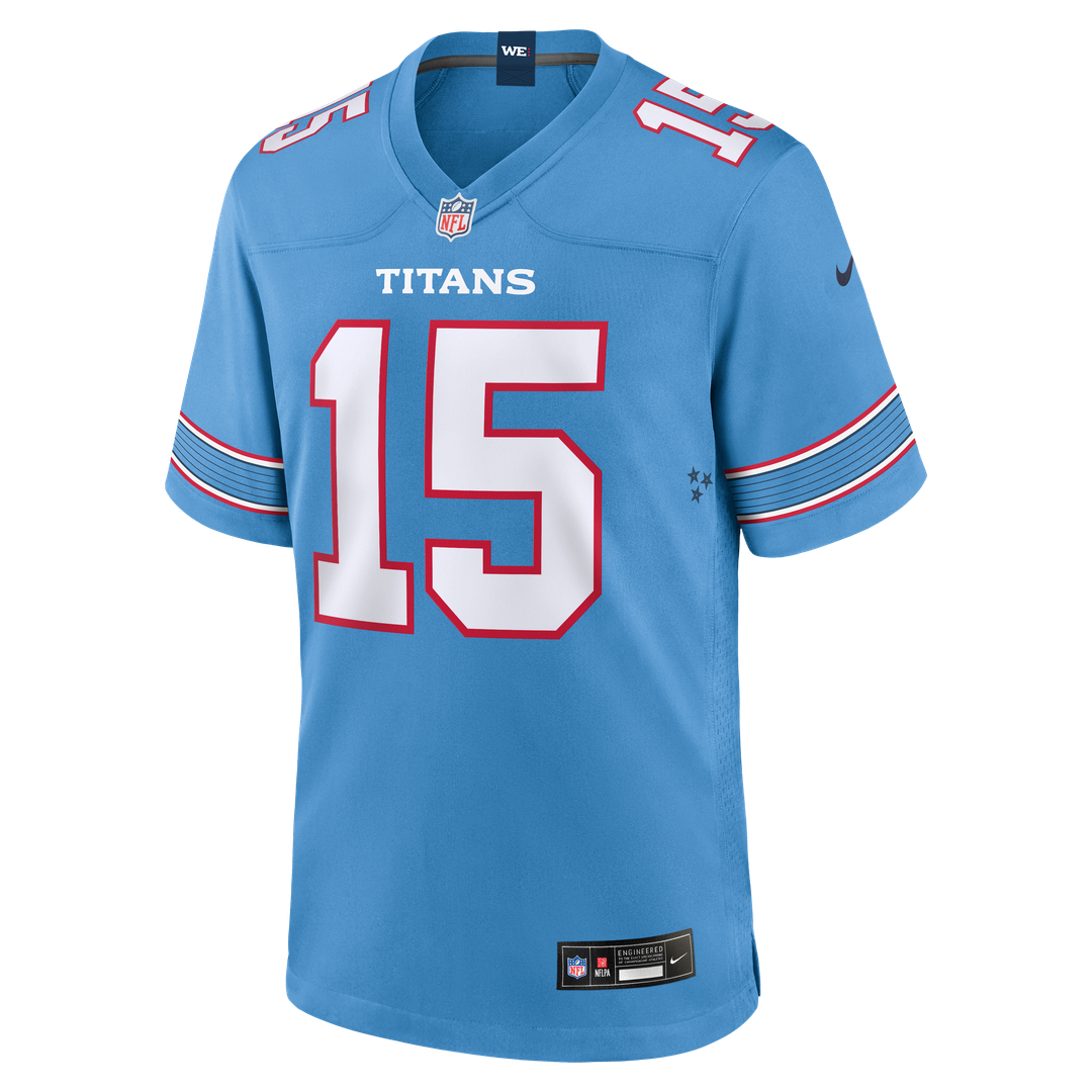 Men's Tennessee Titans Keldric Faulk Nike Light Blue Team Game Jersey