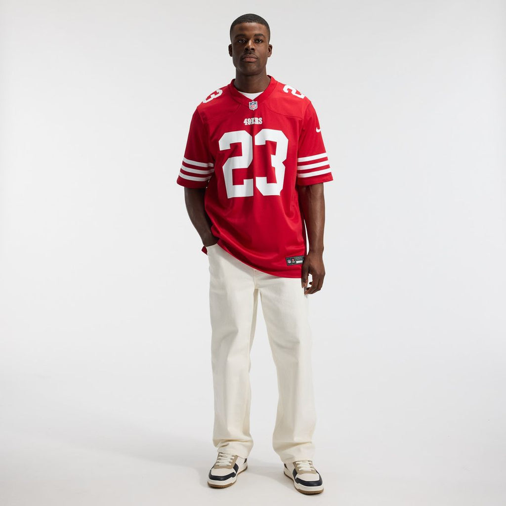 Men's San Francisco 49ers Christian McCaffrey Nike White Game Player Jersey