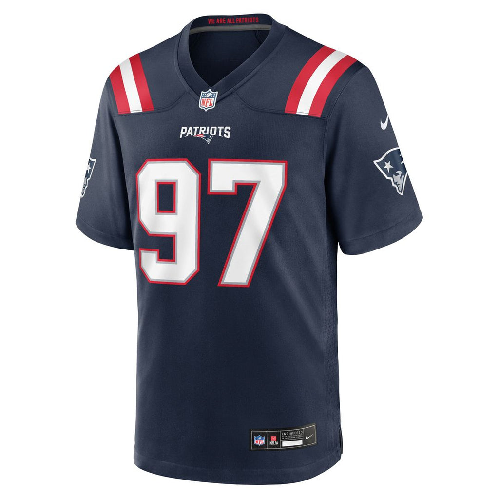 Men's New England Patriots Milton Williams Nike Navy Team Game Jersey