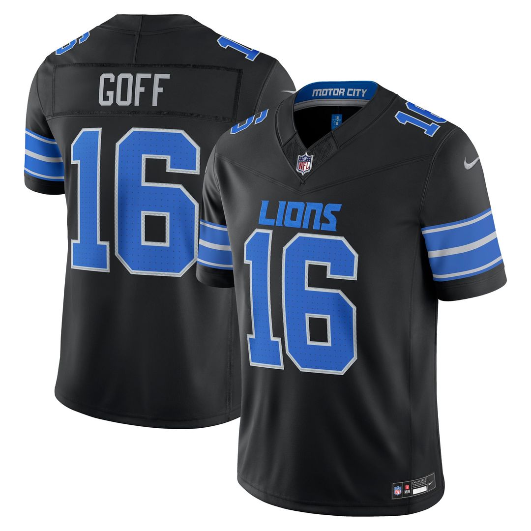 Men's Detroit Lions Jared Goff Nike Blue Team Vapor F.U.S.E. Stitched Limited Jersey
