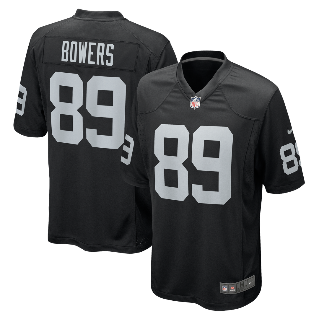 Men's Las Vegas Raiders Brock Bowers Nike Black  Player Game Jersey