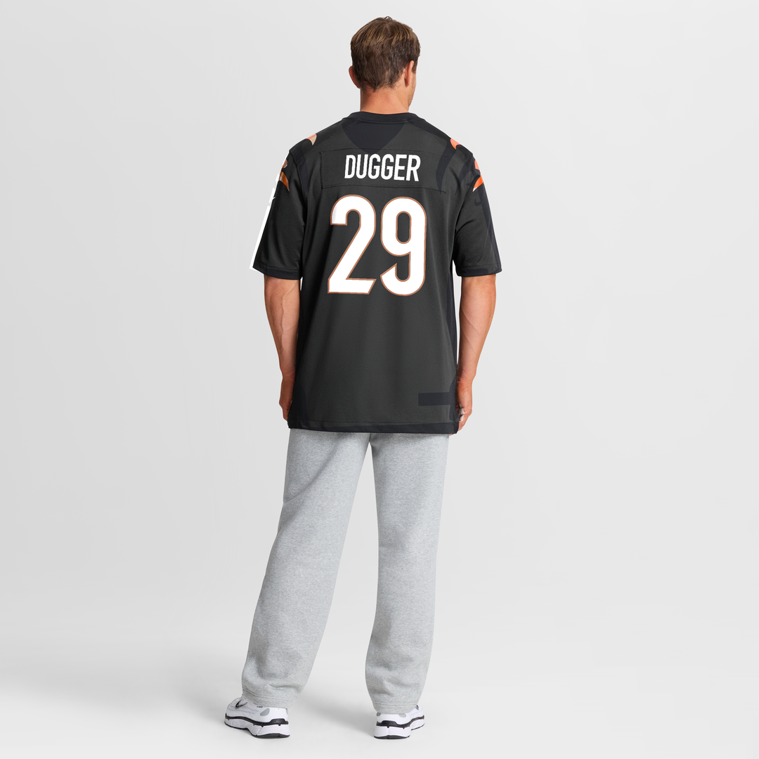 Men's Cincinnati Bengals Kyle Dugger Nike  Black Team Game Jersey