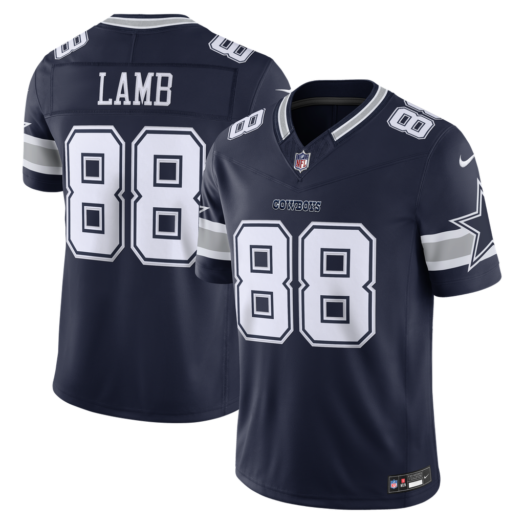 Men's Dallas Cowboys CeeDee Lamb Nike Navy Team Vapor F.U.S.E. Stitched Limited Jersey