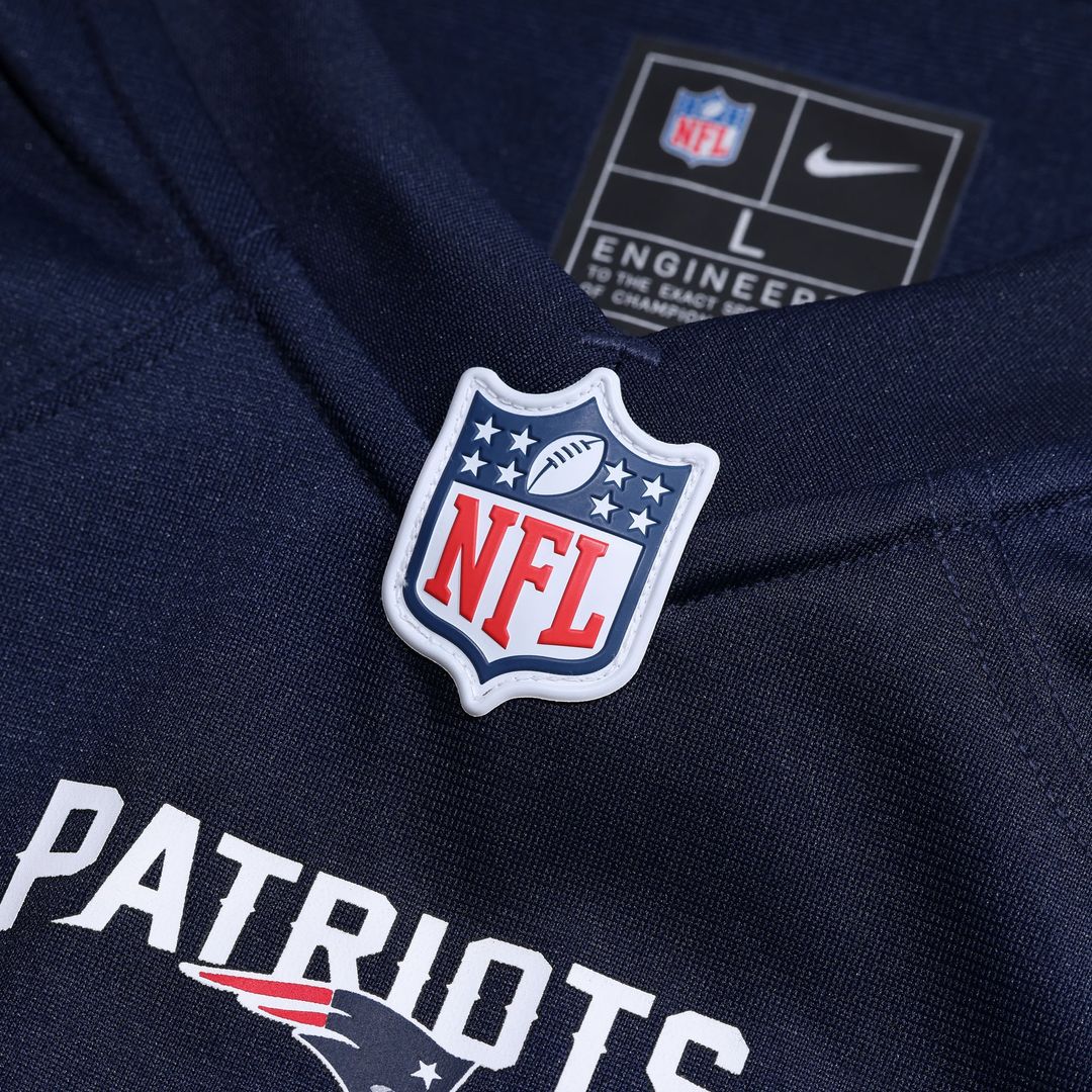Men's New England Patriots Elijah Ponder Nike  Navy Team Game Jersey