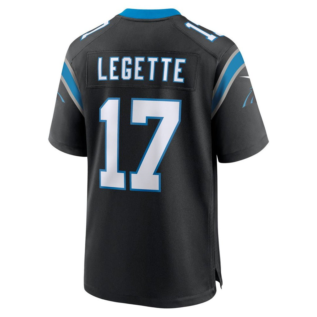 Men's Carolina Panthers Xavier Legette Nike Black Team Game Player Jersey