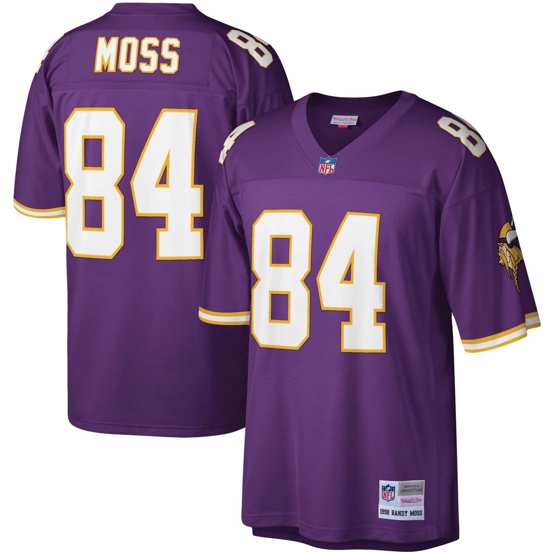 Men's Minnesota Vikings Randy Moss Mitchell & Ness White Legacy Replica Jersey