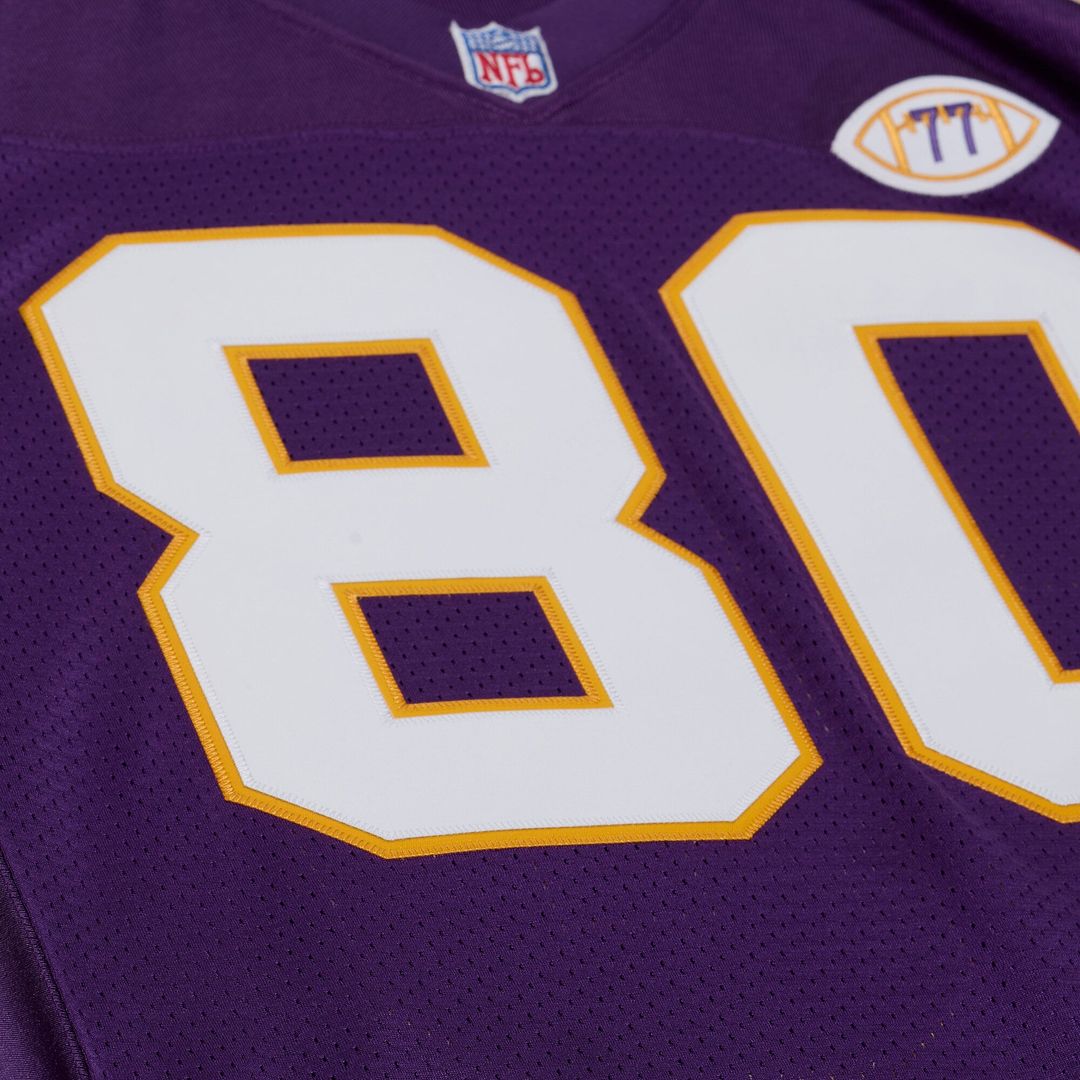 Men's Minnesota Vikings Cris Carter Mitchell & Ness Purple 2001 Authentic Throwback Jersey