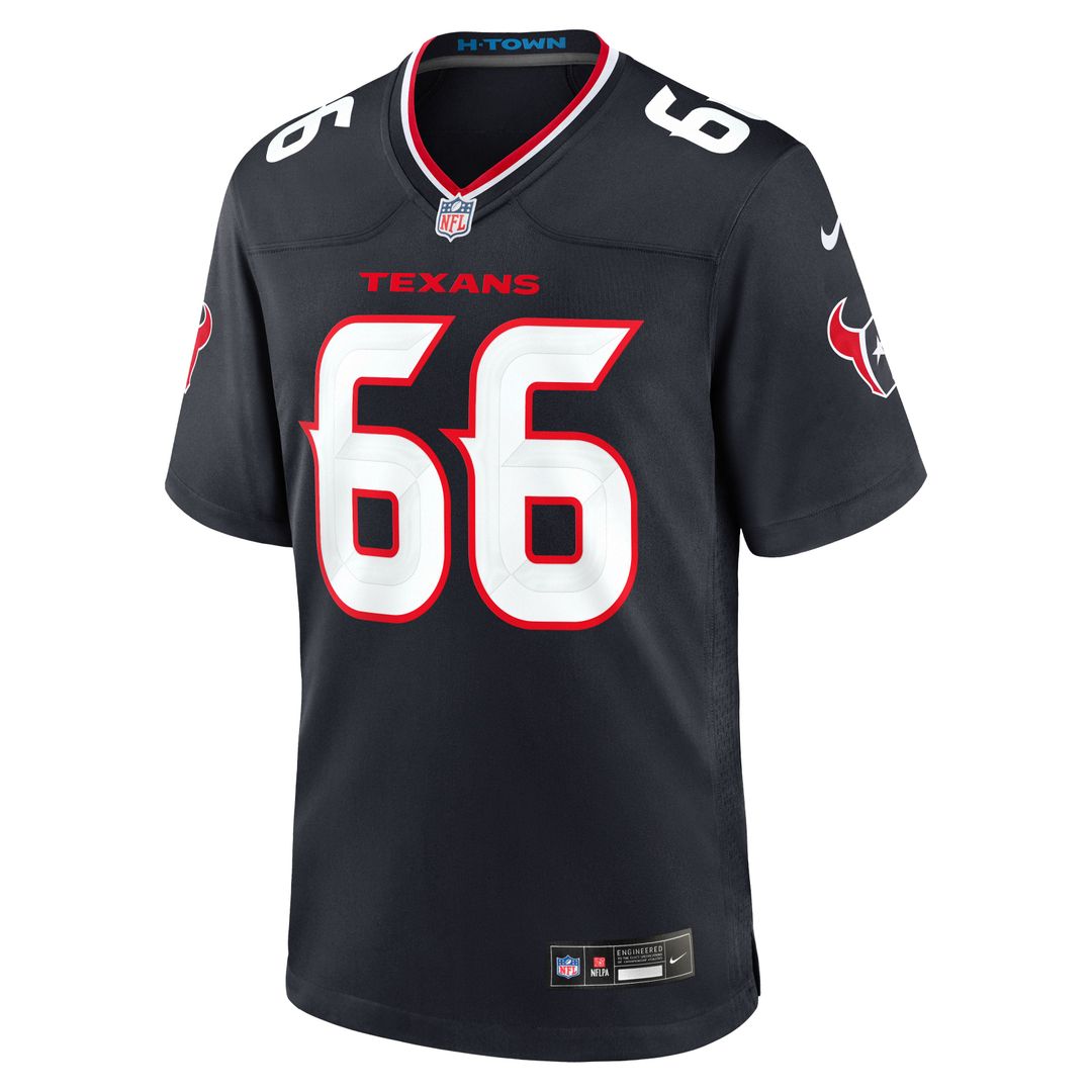 Men's Houston Texans Keylan Rutledge Nike Navy Team Game Jersey