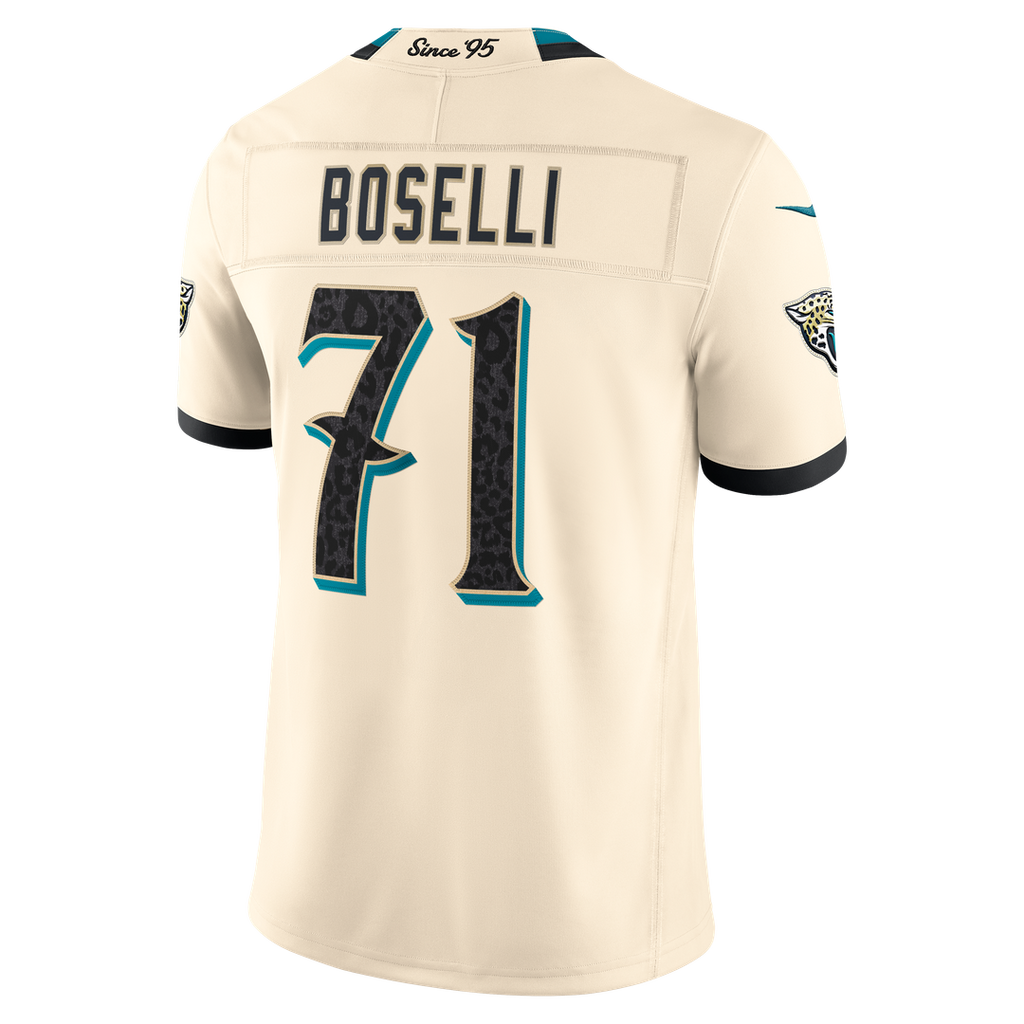 Men's Jacksonville Jaguars Tony Boselli Nike Natural 2026 Rivalries Collection Stitched Limited Jersey