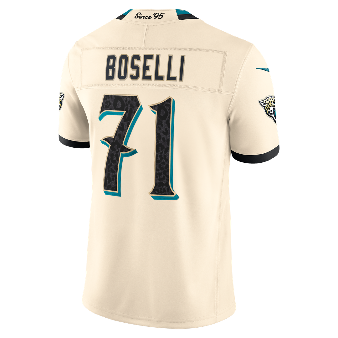 Men's Jacksonville Jaguars Tony Boselli Nike Natural 2026 Rivalries Collection Stitched Limited Jersey