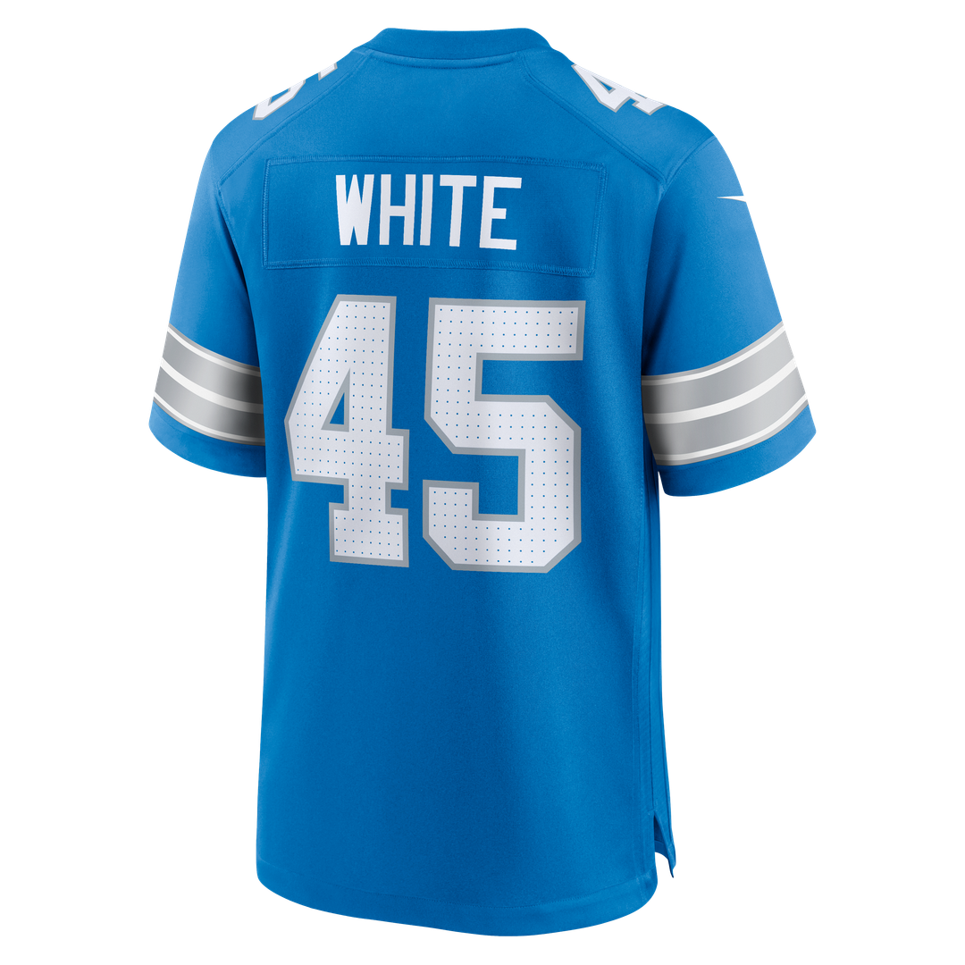 Men's Detroit Lions Devin White Nike Blue Team Game Jersey