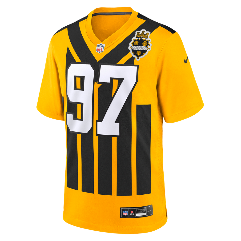 Men's Pittsburgh Steelers Cameron Heyward Nike Gold Alternate 1933 Throwback Game Jersey