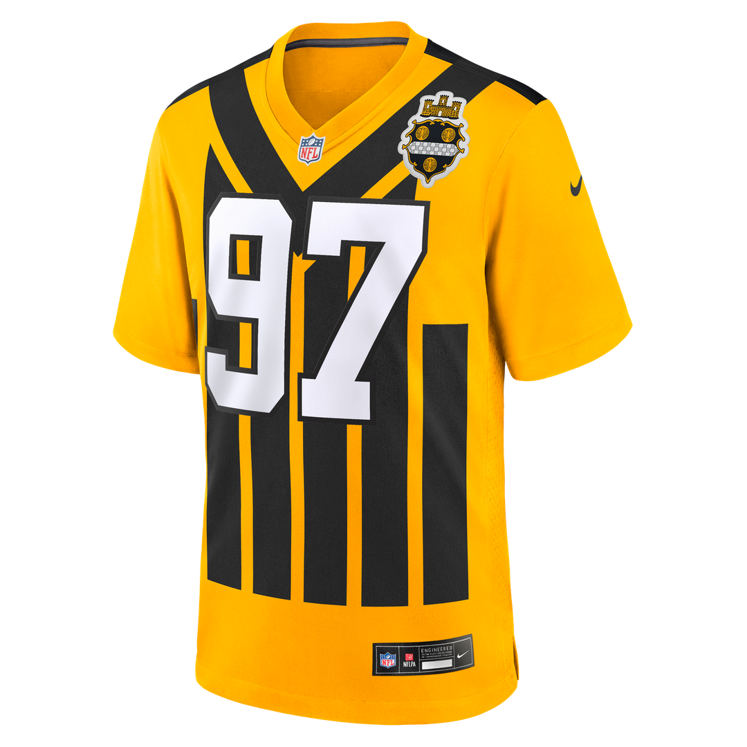 Men's Pittsburgh Steelers Cameron Heyward Nike Gold Alternate 1933 Throwback Game Jersey